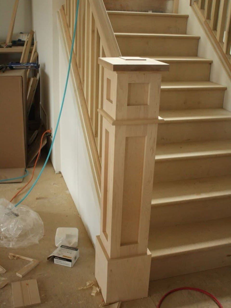 Custom Newels and Stairs in Knoxville, TN by Rahimi Custom Construction