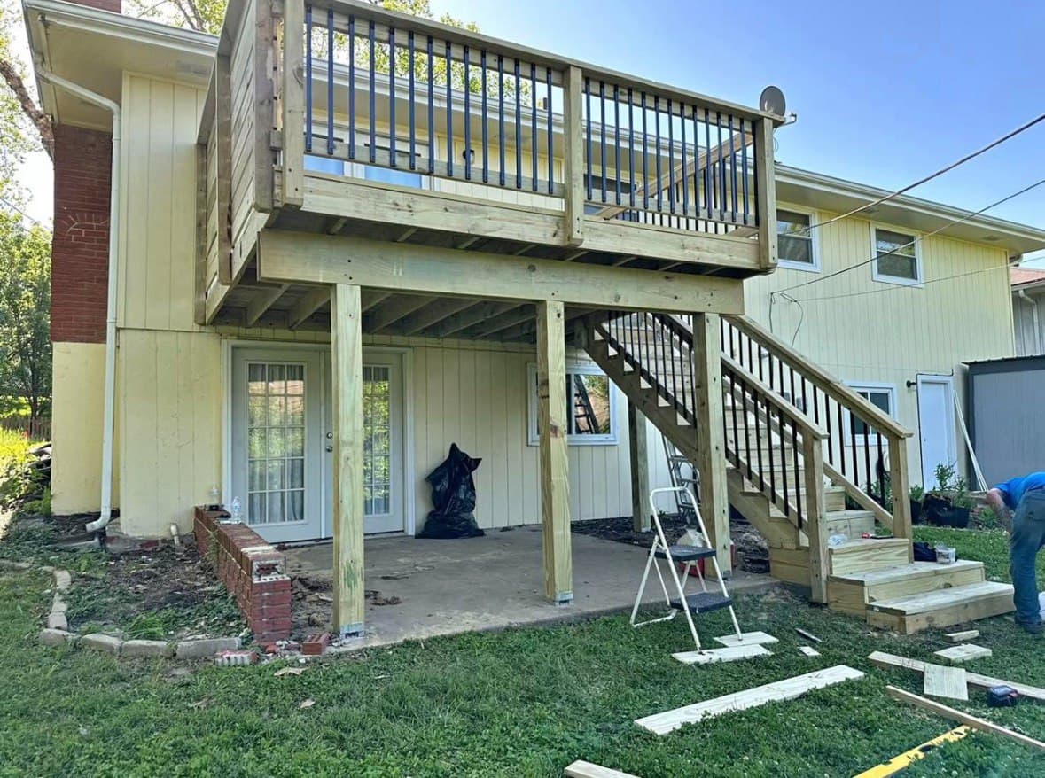 Back porch Deck in Knoxville, TN by Rahimi Custom Construction