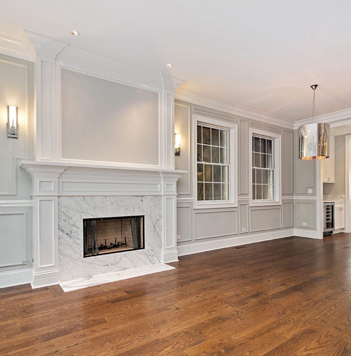 Custom Mantle, accent Wall and Crown Molding in Knoxville, TN by Rahimi Custom Construction